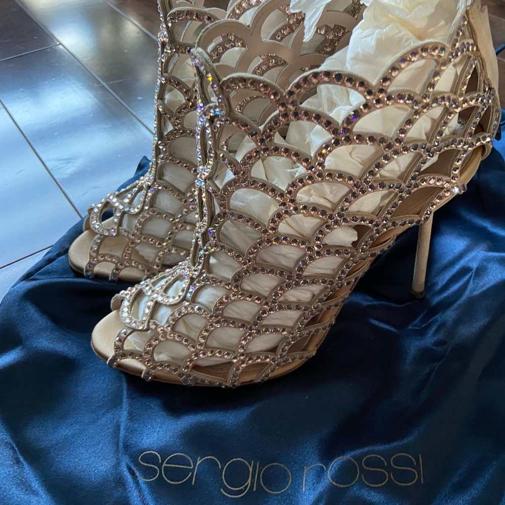 Sergio Rossi swarovski crystal heels